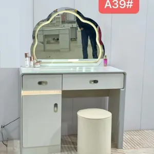 智能灯镜拉手梳妆台出口路量妆台休闲化妆桌