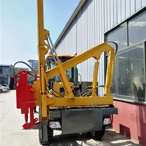 公路波形护栏打拔一体机_智创工程护栏打桩机_小型液压护栏打桩机厂家生产