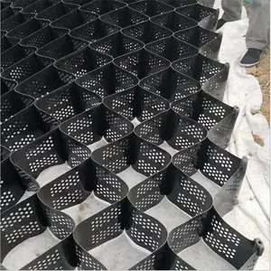 蜂巢土工格室供应 高强度护坡园林绿化 焊接压花打孔土工格室