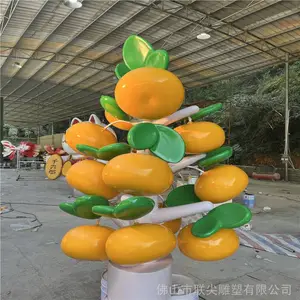 厂家玻璃钢雕塑设计 玻璃钢植物雕塑 丰收节主题雕塑定制