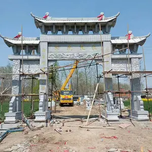 石雕牌坊厂家推荐 新农村石牌楼 汉白玉大理石可定制
