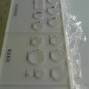 亚克力化妆品展示架护肤品分类陈列台有机玻璃挖槽定位展示板定制