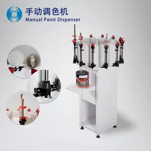 精亿双泵双标尺锁定结构色浆分布均匀 12头涂料乳胶漆手动调色机 一年质保