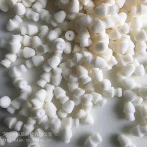 现货唇彩海绵头白色植绒唇彩头蘑菇造型海绵不掉毛化妆棉头批发