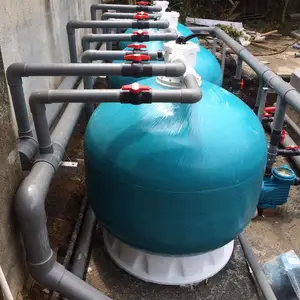 水产养殖过滤系统 全自动石英砂过滤设备 玻璃钢沙缸