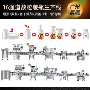 鱼油软胶囊数粒装瓶生产线 片剂压片糖果装瓶流水线 16通道数粒线