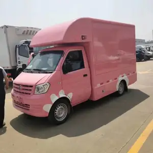 国六 小型蓝牌C证售货车 三面上翻展开门多用途流动售货车
