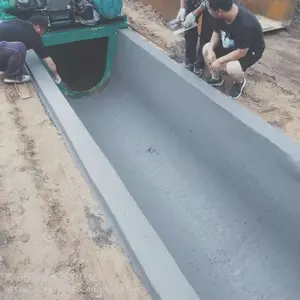 鑫迎供应全自动U型水渠滑模机梯形矩形U型混凝土水渠成型机