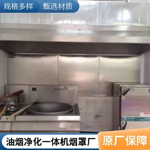 梅州油烟净化一体机烟罩 商用餐饮厨房不锈钢电场油烟机