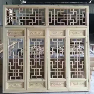 仿古花格子木窗批发_中式木窗价格