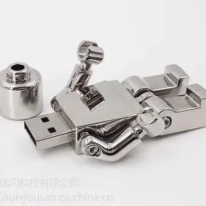 创意金属机器人u盘 展会小礼品u盘定制logo u盘厂家直销批发