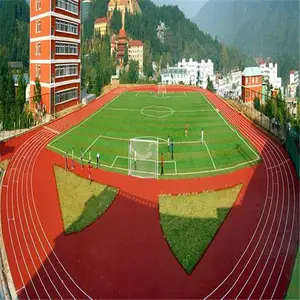 太原 400米塑胶跑道 小区公园健身步道 塑胶地坪材料直卖
