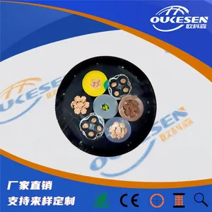 TPU高柔屏蔽卷筒电缆,聚氨酯滚筒耐磨线缆4*16+2*4*1.5