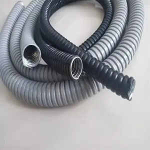 喷码机灰色包塑金属软管 镀锌电线金属导管出厂 P3型包胶蛇皮管选型