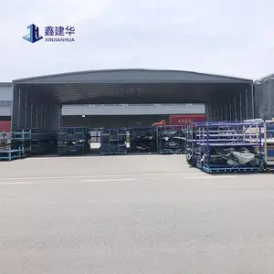 室外大型移动式推拉篷 工厂活动仓库雨棚 电动伸缩蓬尺寸定做