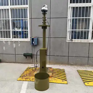 照明监控摄像机升降杆 2米车载手动电动升降杆 天线手摇避雷针
