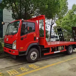 供应东风多利卡平板运输车 随州市大地挖机拖车价格 10吨低平板拖车厂家