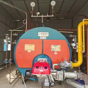现货1.5吨4吨*2台燃气热水-蒸汽锅炉供暖 洗浴 水池加温