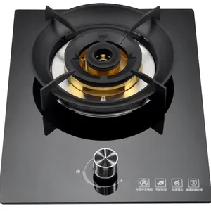 焰博士 JZT - 128D1 燃气灶:430 全黑玻璃面板,5.2KW 超大火力直喷三环火