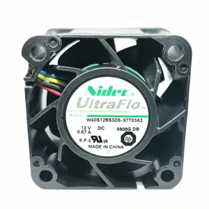 全新尼迪克NIDEC 4028 12V 0.67A W40S12BS3D5 4线PWM散热风扇