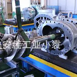 前川2520C复合双级压缩机大修PLC控制系统升级输出指示异常维修