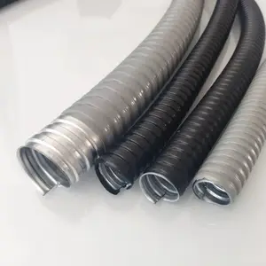 高铁轨道交通 电缆护套蛇皮管 黑色包塑穿线波纹管 加厚质量DN40