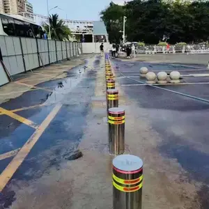 祥安通-洪梅无线遥控伸缩式防冲撞升降地柱防撞阻车杆