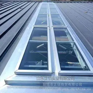气动排烟天窗 C1ST三角型电动采光排烟天窗 正佰通风天窗底座