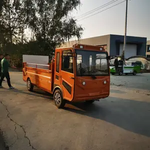 百事佳电动四轮垃圾桶运输车 液压尾板清运车 平板运输转运车可定做