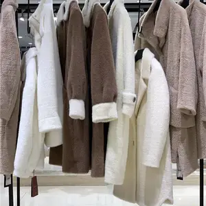 专柜品牌折扣2019反季清仓***黄金貂大衣品牌女装折扣尾货走份一手货源 广州女装货源