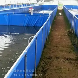 供应优质涤纶农业大棚水产养殖箱帆布养鱼池加工定做厂家