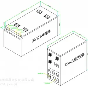 工业重载AGV电池96V212AH 可配合15KW逆变器转380VAC 电池定制