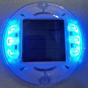 Led户外圆形太阳能道钉渔船网箱警示闪灯园林景观灯