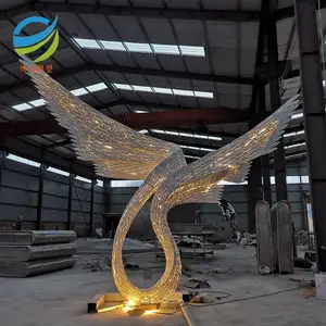 大型不锈钢雕塑小区房地产创意造型圆环月亮园林广场景观雕塑厂家
