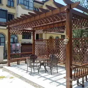 大连庭院小区围栏,护栏院墙,私家花园围墙大门厂家安装 铝合金凉亭葡萄架