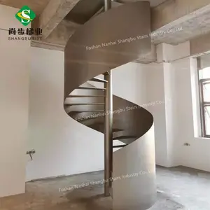 佛山尚步梯业厂家定制生产钢结构钢板楼梯别墅酒店会所工程楼梯