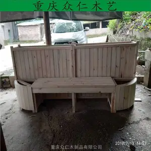 眉山防腐木庭院花箱 广场木制展示花箱 防腐木隔断花箱批发 众仁木艺