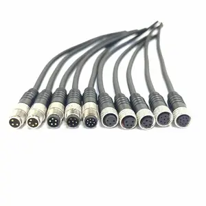 M8连接器航空插头传感器3P4P接近开关连接线