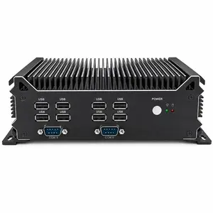 双网6串10u工控机i5-7200U微型电脑7600u工业pc直流12v供电
