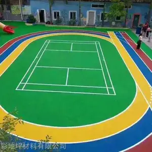 重庆地坪漆,抗滑地坪漆施工,塑胶跑道地坪,丙烯酸球场地坪施工