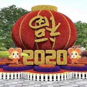 春节灯笼造型的大型景观雕塑制作，仿真材质的春节灯笼造型