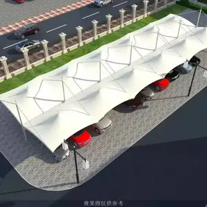 膜结构停车棚新能源充电桩车棚休闲景观棚定制厂家