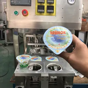 外贸 酸奶封口机 铝箔片膜热封机 全自动封杯机 杯装封口非标定制