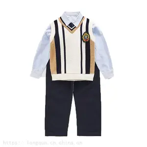 小学生校服三件套运动服春秋套装幼儿园园服春秋冬季新款/广东中山南头镇私立小学学生校服批发