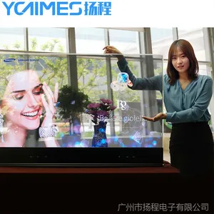 55寸OLED透明屏|可加触摸屏|45%透光率| oled曲面屏报价方案-曲面屏-扬程电子(查看)