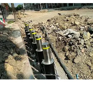 武汉电动液压一体升降柱GJL-C61 阻车路桩 挡车升降路桩 路桩图片