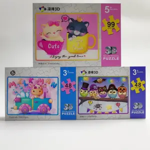 拼图印刷儿童3d立体认知书儿童启蒙卡片语言绘本图册画册精装定制