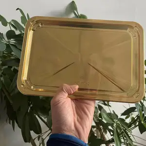 鑫邦包装 PET金色贴体盒 金色吸塑盒 预制菜包装盒 源头厂家外贸出口