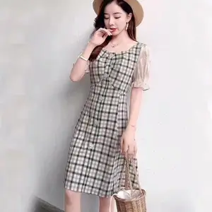 ��ѿ�Ʒ��Ůװ �黨ѩ������ȹ����Ůװ2020�ļ��¿����ʺ������������Ŀ�ȹ�Ӹ߶�ֱ����Դ�߷�
