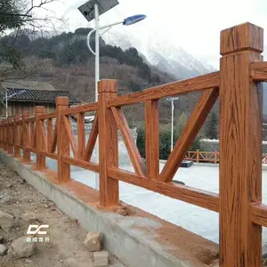 九江仿木栏杆生产厂家 水泥预制栏杆制作